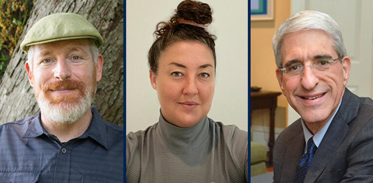 Mark Bomford, Hi'ilei Hobart, and Peter Salovey