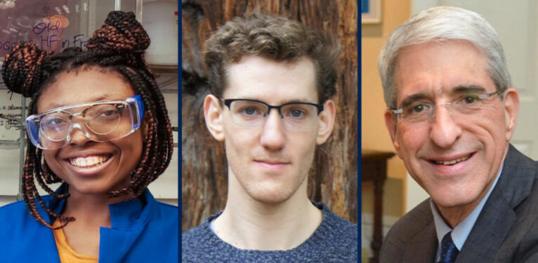 Diondra Dilworth, Chris Londa, Peter Salovey